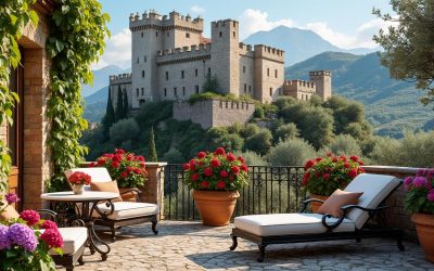 Les plus belles terrasses avec vue sur un château médiéval