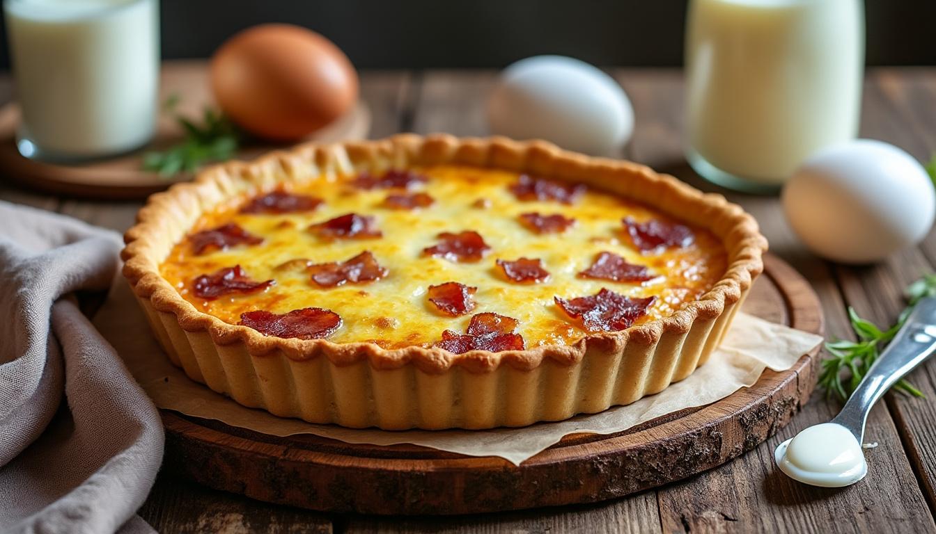découvrez la vraie quiche lorraine traditionnelle, sans fromage, mais pleine de caractère et de saveurs authentiques.