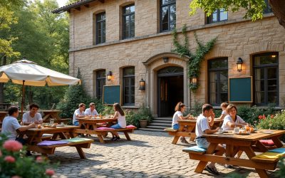 Où déjeuner dans une ancienne école de village ?