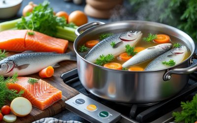 Poisson au court-bouillon : temps de cuisson selon les espèces